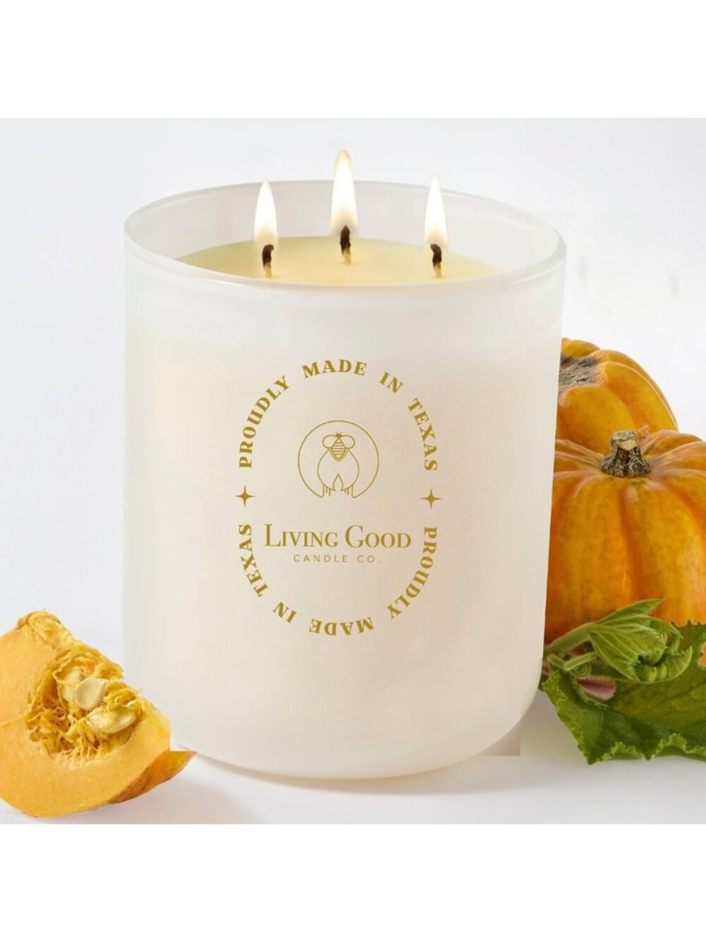 Cozy Pumpkin Brulee Candle - Sweet Vanilla, Nutmeg & Cardamom - 90+ Hour Burn